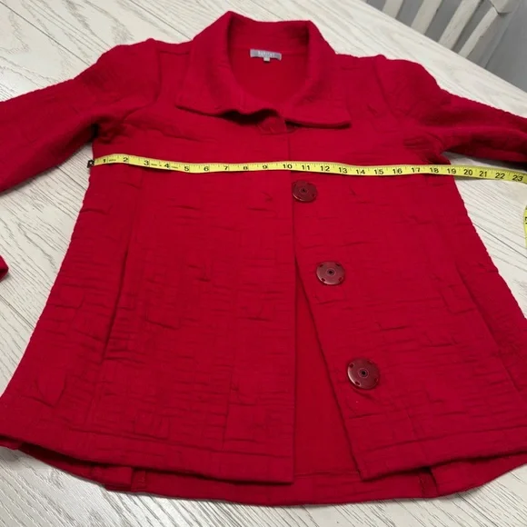 Habitat Women's Bold Red Pea Coat - Picture 5 of 7